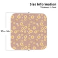 thumbnail image 3 of Kll Square Drink Coasters Set Of 4,Pu Leather Absorbent Coasters Set Decorative Coffee Cup Coasters Housewarming Gift For Home Decor-Cute Bee, 3 of 9