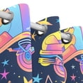 thumbnail image 3 of Retro Rollers Skates Stars Black Out Curtains 84 Inch Length for Bedroom Living Room Windows 2 Panels Set, 3 of 6