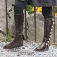 thumbnail image 3 of Mepaouo Women Knee High Boots Round Toe Buckles Riding Boots Recovery Comfy Western Boots, 3 of 6