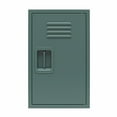 thumbnail image 6 of Max & Finn Casey Kids Stackable Mini Metal Storage Locker, Hunter Green, 6 of 13