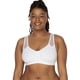 thumbnail image 1 of Sujetador deportivo Fruit of the Loom, cómodo, cierre frontal, blanco, para mujer, 1 of 4