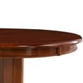 thumbnail image 4 of 32 Inch Round Pub Bar Table Classic Turned Pedestal MDF Wood Walnut Brown- Saltoro Sherpi, 4 of 5