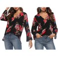 thumbnail image 4 of De Campana Cuello V Mujer para proteger Estampado Floral Regalos Personalizados SG, 4 of 9