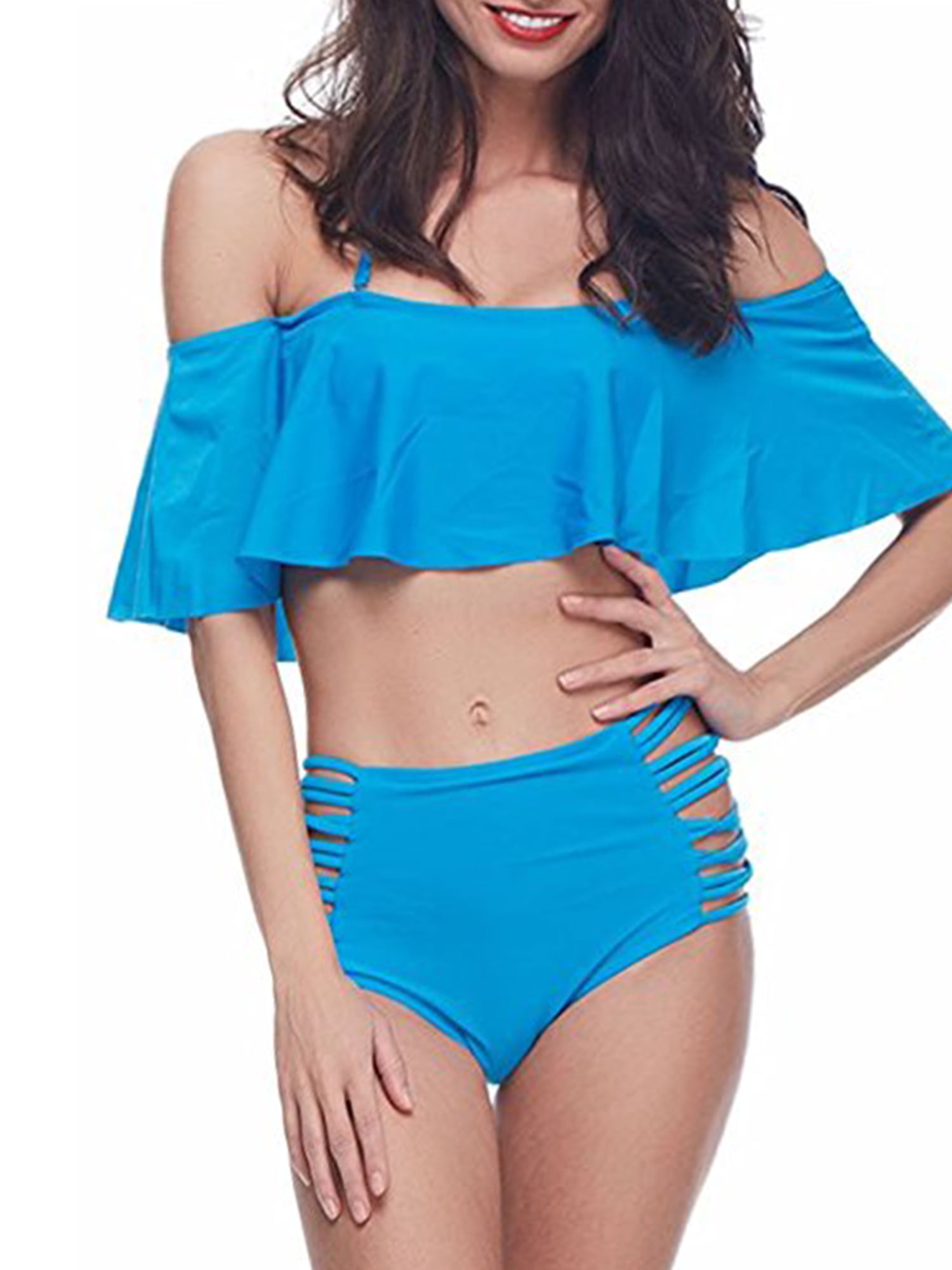 blue two piece bathing suits