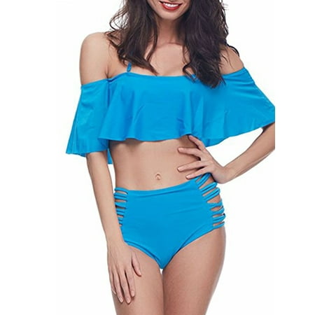 Fashion Swimsuit for Women Slimming Strapless Two Piece Bikini Set Push Up Swimsuit Bathing Suit (Best Slimming Bathing Suits)