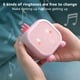 thumbnail image 3 of Reloj despertador con dinosaurio adorable, carga por USB, hora, fecha y temperatura automáticas, lámpara de noche con función de repetición, perfecto para niños (rosa), 3 of 3