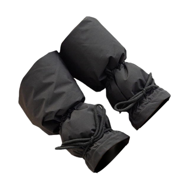 Calentadores de piernas de invierno para mujer, antideslizantes, para deportes, compras y senderismo. Negro