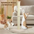thumbnail image 5 of 36 Inch Tall Cat Scratching Post – Sisal Cat Scratcher for Indoor Cats, Large Vertical Scratch Post, Sturdy Cat Scratch Pole Tower, Modern Cat Furniture for Kittens & Adults (Beige), 5 of 9
