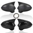thumbnail image 4 of Glossy Black / Carbon Fiber Rearview Wing Mirror Covers Caps For Seat Leon MK2 1P Ibiza MK4 6J 2008-2017 Mirror Case Cover, 4 of 5