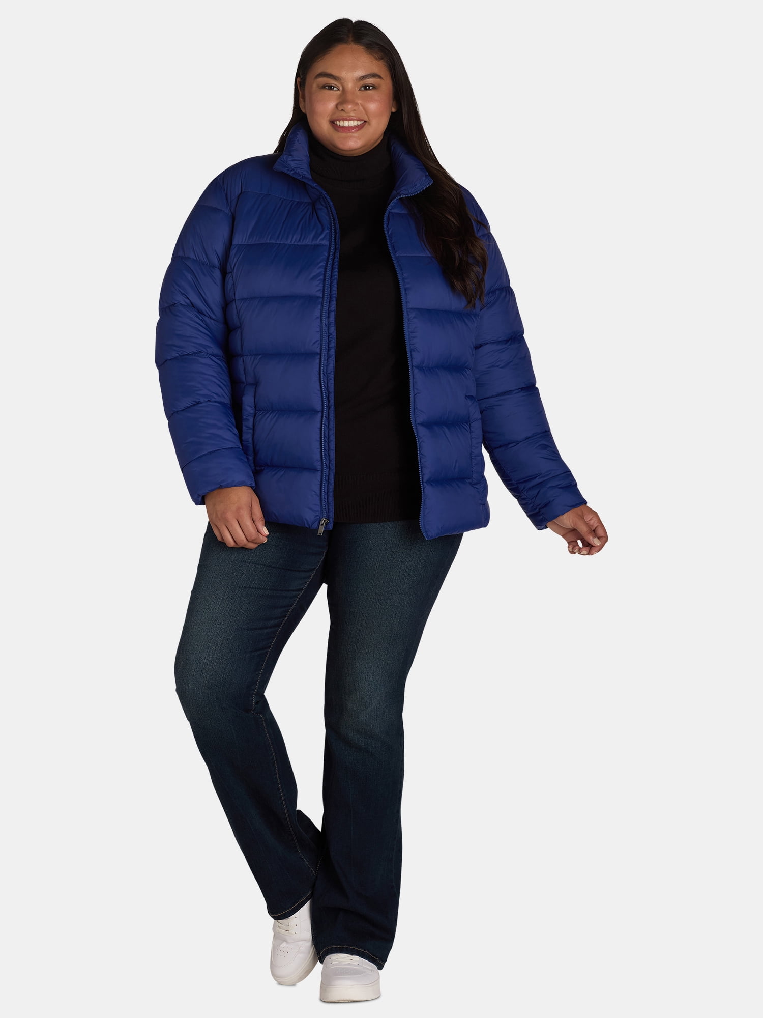 Time and Tru Women's and Women's Plus Core Puffer, Sizes XS - 3X