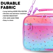 J World Girls Cody Insulated Kids Lunch Bag with Shoulder Strap, Confetti
