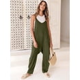 thumbnail image 3 of ANRABESS Womens Overalls Jumpsuit Sleeveless Spaghetti Strap Summer Casual Lightweight Loose Fit Baggy Pants with Pockets, 3 of 8