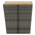 thumbnail image 4 of vidaXL Tea Table Grey 41.5x41.5x43cm Poly Rattan and Solid Acacia Wood, 4 of 5