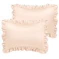 thumbnail image 1 of Unique Bargains Satin Pillowcase Ruffled Pillow Shams Silky Sateen Pillow Cases Covers, 1 of 8
