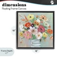 thumbnail image 4 of Stupell Industries French Country Energetic Blossom Bouquet Black Floating Frame Canvas Art, 18 x 18, by Sally Swatland, 4 of 8
