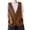 Coffee, variant on Linen Vest for Women Sleeveless V Neck Button Down Jacket Waistcoat with Pockets Casual Lightweight Business Blazer Solid Color Soft Clothes Ginger M