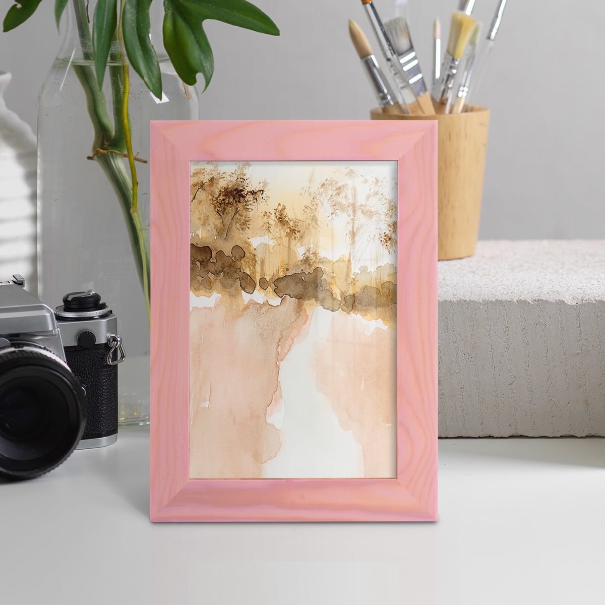 Sun Kissed Earth I - Framed Print w/glass - Sunset Pink