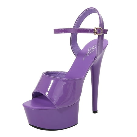 

Ramiter Shoes for Women Heels for Women High Heels Thin Heels Waterproof Platform High Heeled Sandals Female Fashionshoes For Women Purple