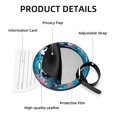 thumbnail image 4 of Panda 2pcs PU Leather Round Bag Tags Suitcase Handbag Tags with Privacy Cover and Name ID Tag for Travel Luggage, Handbags, Backpacks, School Bags, 4 of 6