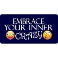 thumbnail image 1 of Embrace Your Inerful Crazy Plaque d'Immatriculation Photo Bleue, 1 of 1