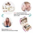 thumbnail image 4 of Pink Monkey Travel Portable Square Jewelry Organizer with Ring, Earring, Necklace, and Bracelet Storage - Suitable for Girls and Women, 4 of 6