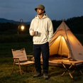 thumbnail image 6 of Mens Zip Up Hoodie Long Sleeve Fleece Casual Hooded Sweatshirts Athletic Full Zip Jacket with Pockets Camel L, 6 of 7