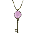 thumbnail image 1 of Chestry Elements Period Table Lanthanide Lutetium Lu Key Necklace Pendant Tray Embellished Chain, 1 of 3
