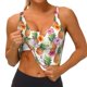 thumbnail image 3 of Fotbe Hawaiian Pineapples And Hibiscus Flowers Sujetador Deportivo Largo sin Aros para Mujer con Almohadillas y Soporte Medio, Transpirable y Absorbente, Camiseta Tipo Chaleco o Tank Top-Small, 3 of 8