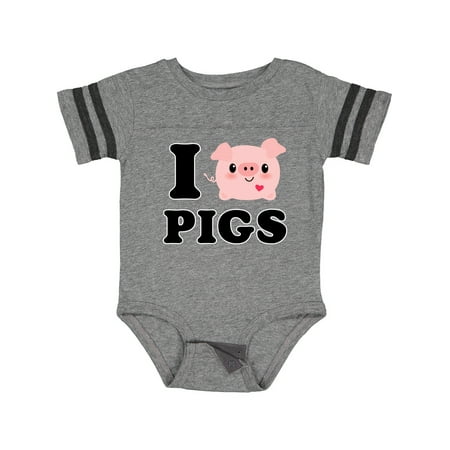 

Inktastic I Love Pigs Gift Baby Boy or Baby Girl Bodysuit