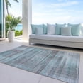 thumbnail image 6 of Addison Rugs Chantille Indoor/Outdoor Transitional Stripes Teal Washable Rectangle Rug, 9' x 12', 6 of 6