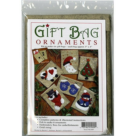 3"X4" - Gift Bags Ornament Kit 6/Pkg