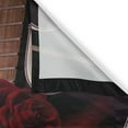 thumbnail image 3 of Ambesonne Spanish Kitchen Curtains, Guitar with Love Rose, 55"x39", White Ruby, 3 of 3