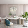 thumbnail image 3 of Hunter - Gatz 9-light Brushed Nickel, Large Chandelier, Dimmable, Modern Style, Candle Shaped, for Bedrooms, Dining, Living Rooms - 19788, 3 of 7