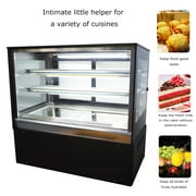TECHTONGDA Countertop Refrigerated Cake Showcase Right Angle Bakery Display Cabinet 220V