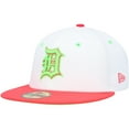 thumbnail image 3 of Men's New Era White/Coral Detroit Tigers  1968 World Series Strawberry Lolli 59FIFTY Fitted Hat, 3 of 6