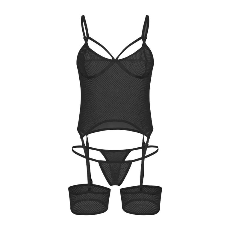 IROINNID Sexy Lingerie Set For Women V-Neck At Hip Sexy Sling Hollow Out  Mesh Sexy One-Piece Suit Sexy Lingerie 