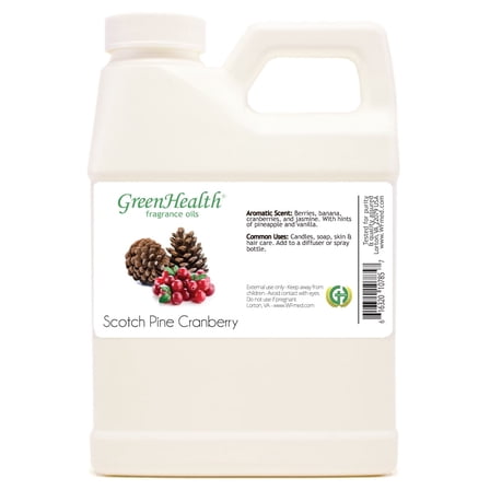 GreenHealth Scotch Pine Cranberry Fragrance Oil 16 fl oz White Plastic Jug with Cap