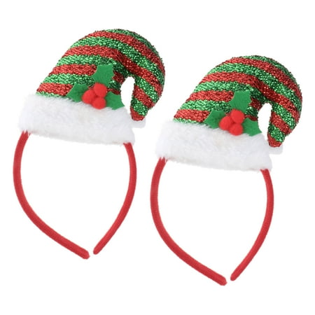 

TOYMYTOY 2pcs Hat Hair Clasp Xmas Sequin Hair Lovely Cartoon Party Headpiece