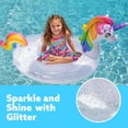 thumbnail image 2 of Joyfy Inflatable Unicorn Pool Float Raft with Glitters, Fun Beach Floaties, Ride On Unicorn Raft, Pool Toys, Party in Summer Lounge Raft Decorations for Kids, 2 of 7