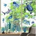 thumbnail image 5 of 8 Styles Ocean Wall Stickers Turtle Sharks Stickers Window Stickers Decals PVC Waterproof Self Adhesive Wall Cling Peel and Stick for Home Decoration Bedroom Living Room Kitchen Showcase, 5 of 9