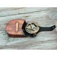 thumbnail image 4 of Roorkee Instruments (India ) Brass Metal Antique Color Sundial Compass with Case 2.5", 4 of 6