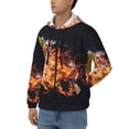 thumbnail image 3 of Honeii Tennis Ball In Fire1 Print Hoodies for Men, Pullover & Full Zip, Breathable Zip up Hoodie, Sweatshirt-Large, 3 of 5