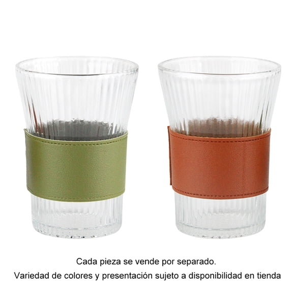 Vaso Prichos con Banda Coffee 2 de Vidrio 260 ml 1 Pieza