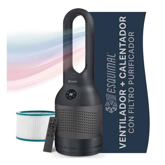 Ventilador Calentador Purificador 3 En 1 67cm Esquimal Color Grafito