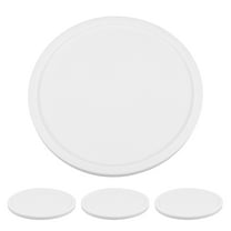 HEMOTON 4pcs Silicone Coasters For Drinks Non Slip Round Cup Mat Thickened Heat Resistant Cup Mats And Stylish Drink Coasters For Kitchen Home White