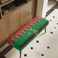 thumbnail image 3 of Yuyamidu Santa Claus Stretch Bench Cover for Dining Table Washable Removable Bench Slipcover with Elastic Edge Breathable Rectangle Seat Protector Gift for Holiday, 3 of 8