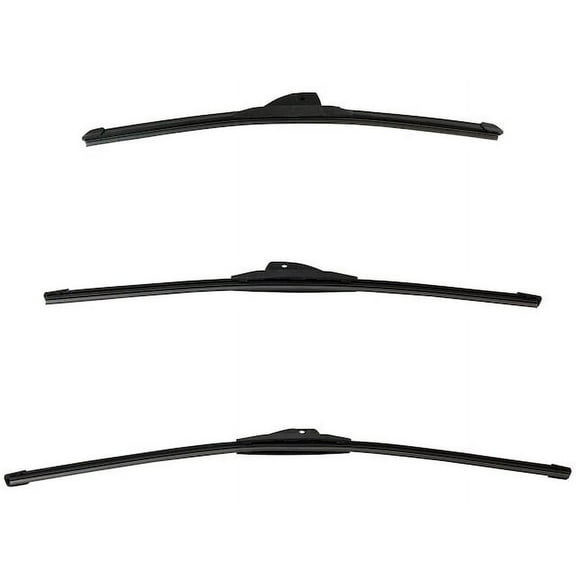 Wiper Blade Set 3 Piece - Compatible with 2010 - 2011 Honda Accord Crosstour