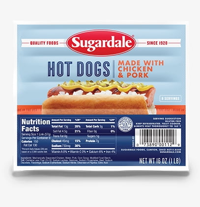 Sugardale Hot Dogs, 1 Lb