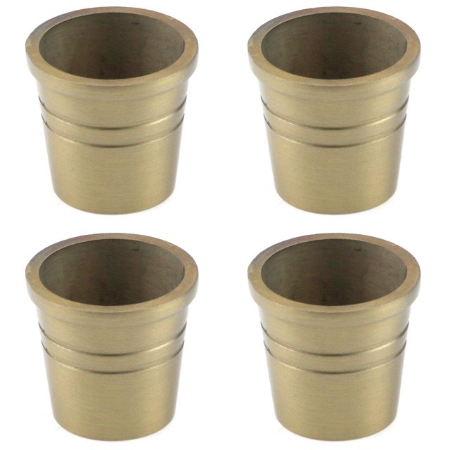 Quluxe 4 Piezas Tapas para Pies de Mesa 1.33 Pulgadas Aleación de Zinc Redondas Cubiertas para Patas de Muebles Protector de Piso Estilo Moderno Silla de Mesa Funda para pies de sofá - Dorado