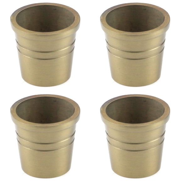 Quluxe 4 Piezas Tapas para Pies de Mesa 1.33 Pulgadas Aleación de Zinc Redondas Cubiertas para Patas de Muebles Protector de Piso Estilo Moderno Silla de Mesa Funda para pies de sofá - Dorado